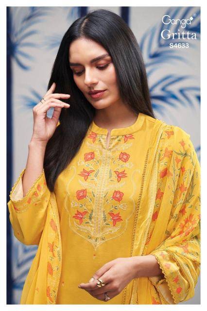 Ganga gritta 4633 Affordable wholesale dress materials in Bangalore